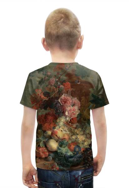 Заказать детскую футболку в Москве. Футболка с полной запечаткой для мальчиков Цветы (Ян ван Хёйсум) от trend - готовые дизайны и нанесение принтов.