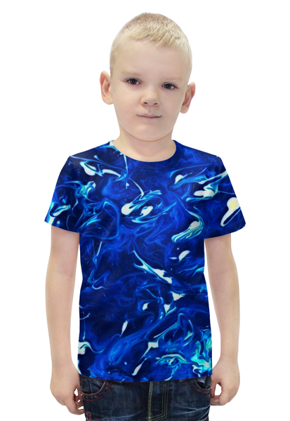 Заказать детскую футболку в Москве. Футболка с полной запечаткой для мальчиков Жидкие краски от THE_NISE  - готовые дизайны и нанесение принтов.