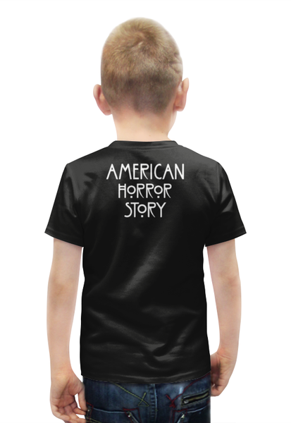 Заказать детскую футболку в Москве. Футболка с полной запечаткой для мальчиков American horror story от ПРИНТЫ ПЕЧАТЬ  - готовые дизайны и нанесение принтов.