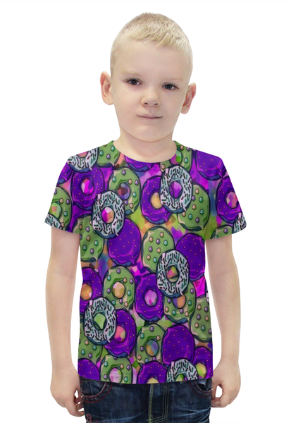 Заказать детскую футболку в Москве. Футболка с полной запечаткой для мальчиков Пончики от THE_NISE  - готовые дизайны и нанесение принтов.