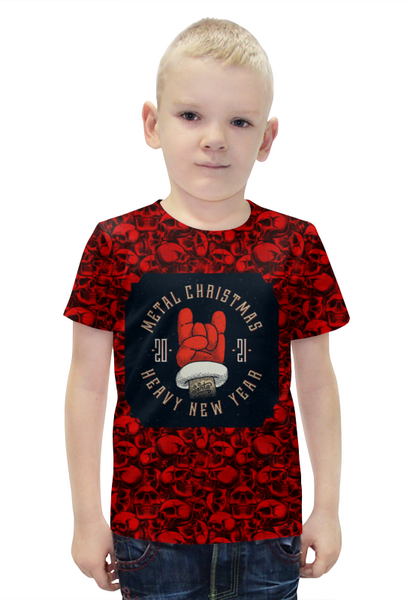 Заказать детскую футболку в Москве. Футболка с полной запечаткой для мальчиков Тяжёлый новый год от Leichenwagen - готовые дизайны и нанесение принтов.