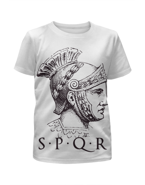 Заказать детскую футболку в Москве. Футболка с полной запечаткой для мальчиков SPRQ: Сенат и народ Рима от shop-viking - готовые дизайны и нанесение принтов.