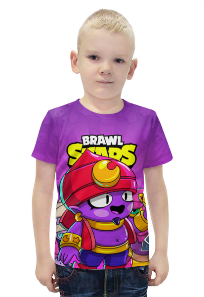 Заказать детскую футболку в Москве. Футболка с полной запечаткой для мальчиков BRAWL STARS GENE от geekbox - готовые дизайны и нанесение принтов.