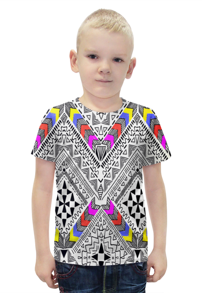 Заказать детскую футболку в Москве. Футболка с полной запечаткой для мальчиков Узор резной от THE_NISE  - готовые дизайны и нанесение принтов.