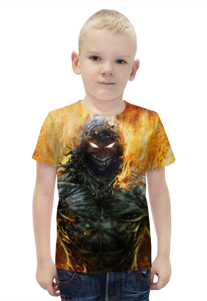 Заказать детскую футболку в Москве. Футболка с полной запечаткой для мальчиков Disturbed от galaxy secret - готовые дизайны и нанесение принтов.
