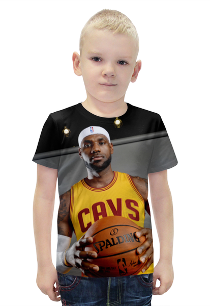Заказать детскую футболку в Москве. Футболка с полной запечаткой для мальчиков LeBron James от skynatural - готовые дизайны и нанесение принтов.