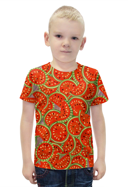 Заказать детскую футболку в Москве. Футболка с полной запечаткой для мальчиков Watermelon summer от razumno@mail.ru - готовые дизайны и нанесение принтов.