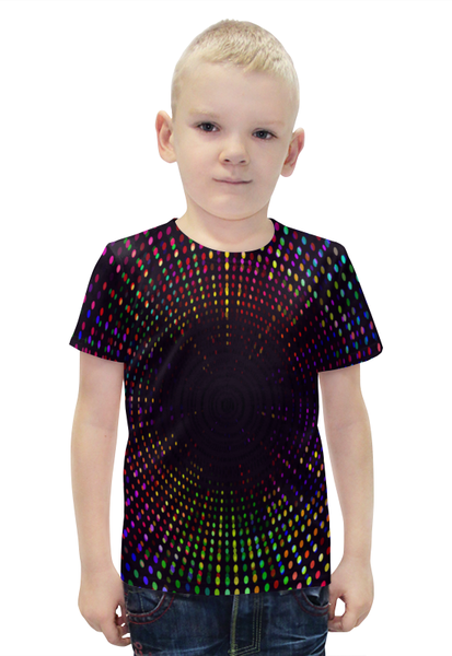 Заказать детскую футболку в Москве. Футболка с полной запечаткой для мальчиков Цветные точки от THE_NISE  - готовые дизайны и нанесение принтов.