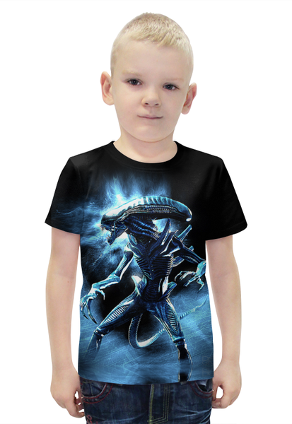 Заказать детскую футболку в Москве. Футболка с полной запечаткой для мальчиков Alien от balden - готовые дизайны и нанесение принтов.