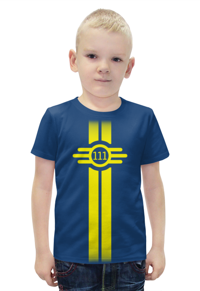 Заказать детскую футболку в Москве. Футболка с полной запечаткой для мальчиков Fallout от printik - готовые дизайны и нанесение принтов.