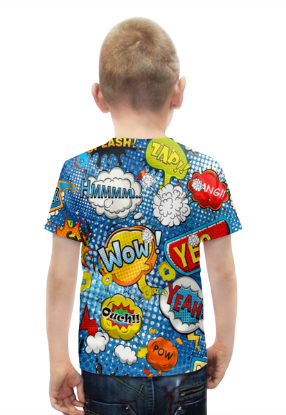 Заказать детскую футболку в Москве. Футболка с полной запечаткой для мальчиков Wow art от THE_NISE  - готовые дизайны и нанесение принтов.
