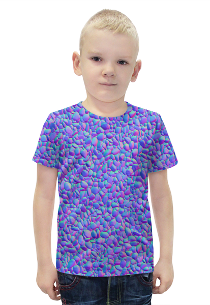 Заказать детскую футболку в Москве. Футболка с полной запечаткой для мальчиков Цветные камни от THE_NISE  - готовые дизайны и нанесение принтов.