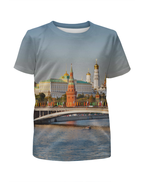 Заказать детскую футболку в Москве. Футболка с полной запечаткой для мальчиков Moscow от Fil6 - готовые дизайны и нанесение принтов.
