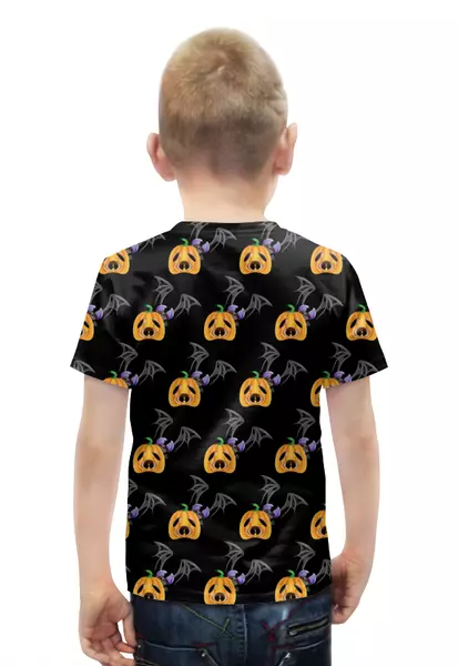 Заказать детскую футболку в Москве. Футболка с полной запечаткой для мальчиков Мыши и тыквы от IrinkaArt  - готовые дизайны и нанесение принтов.