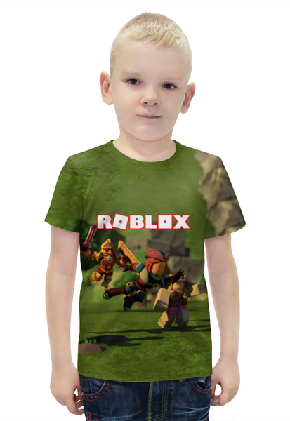 Заказать детскую футболку в Москве. Футболка с полной запечаткой для мальчиков ROBLOX | РОБЛОКС от weeert - готовые дизайны и нанесение принтов.