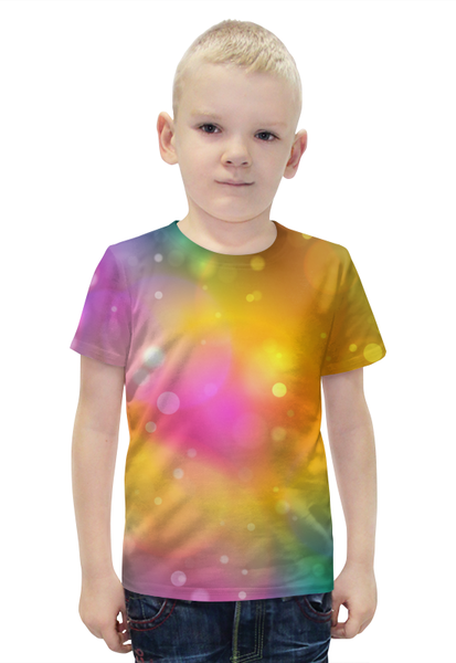 Заказать детскую футболку в Москве. Футболка с полной запечаткой для мальчиков блики света от THE_NISE  - готовые дизайны и нанесение принтов.