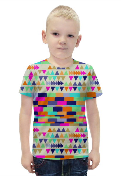 Заказать детскую футболку в Москве. Футболка с полной запечаткой для мальчиков Графические узоры от THE_NISE  - готовые дизайны и нанесение принтов.