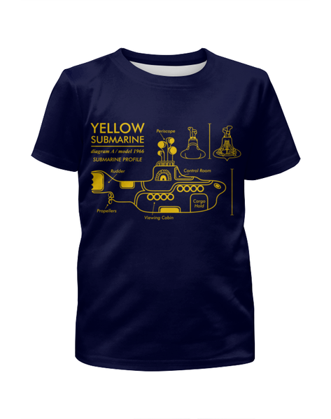 Заказать детскую футболку в Москве. Футболка с полной запечаткой для мальчиков Yellow Submarine от geekbox - готовые дизайны и нанесение принтов.