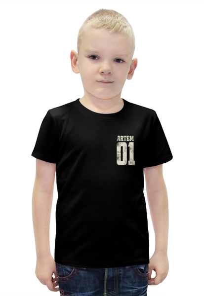 Заказать детскую футболку в Москве. Футболка с полной запечаткой для мальчиков Артем 01 от weeert - готовые дизайны и нанесение принтов.