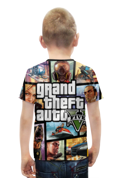 Заказать детскую футболку в Москве. Футболка с полной запечаткой для мальчиков Grand Theft Auto от cherdantcev - готовые дизайны и нанесение принтов.