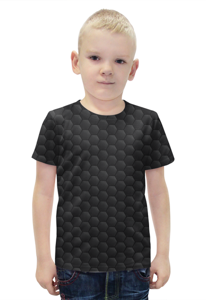 Заказать детскую футболку в Москве. Футболка с полной запечаткой для мальчиков Чёрная броня от bd-art  - готовые дизайны и нанесение принтов.