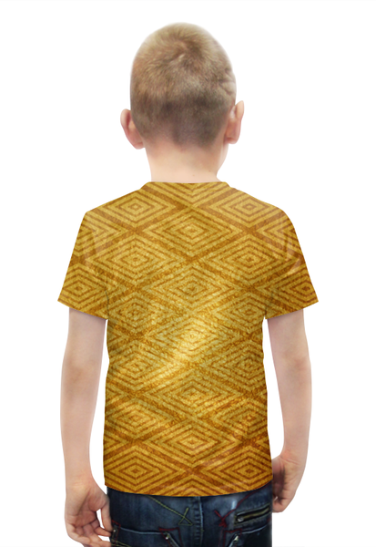 Заказать детскую футболку в Москве. Футболка с полной запечаткой для мальчиков золотой узор от THE_NISE  - готовые дизайны и нанесение принтов.