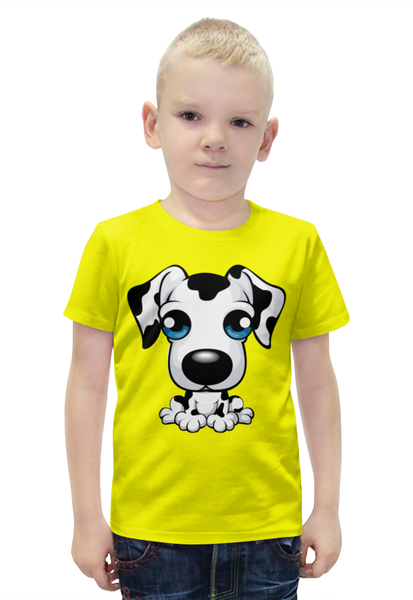 Заказать детскую футболку в Москве. Футболка с полной запечаткой для мальчиков Далматинец (1) от T-shirt print  - готовые дизайны и нанесение принтов.