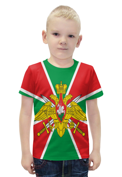 Заказать детскую футболку в Москве. Футболка с полной запечаткой для мальчиков Пограничные войска от EDJEY  - готовые дизайны и нанесение принтов.