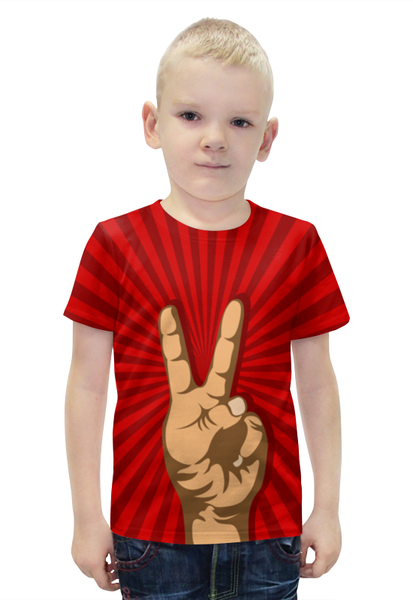 Заказать детскую футболку в Москве. Футболка с полной запечаткой для мальчиков Всё Peace DATA от gopotol - готовые дизайны и нанесение принтов.