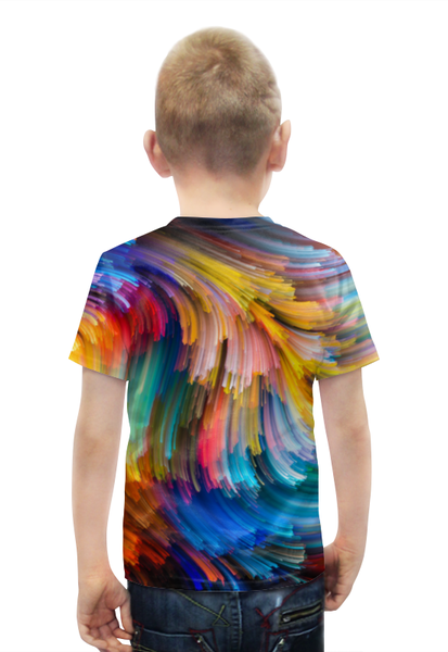 Заказать детскую футболку в Москве. Футболка с полной запечаткой для мальчиков Краски от Niq=D - готовые дизайны и нанесение принтов.