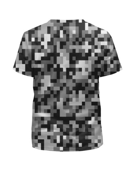 Заказать детскую футболку в Москве. Футболка с полной запечаткой для мальчиков Pixel Gray от THE_NISE  - готовые дизайны и нанесение принтов.