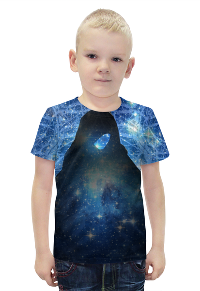 Заказать детскую футболку в Москве. Футболка с полной запечаткой для мальчиков "Звездный маг" от Максим Кашин - готовые дизайны и нанесение принтов.