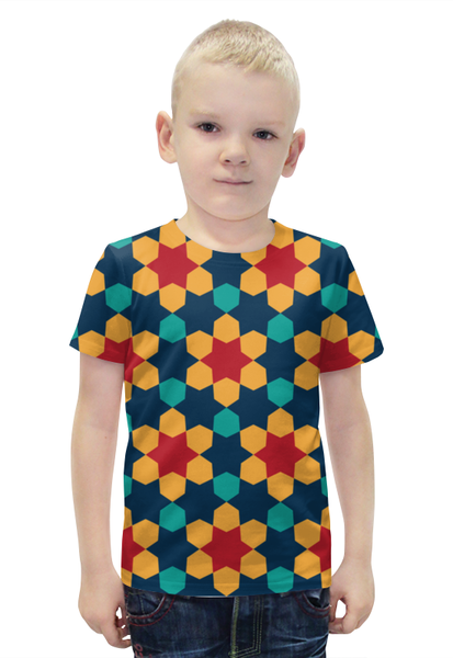 Заказать детскую футболку в Москве. Футболка с полной запечаткой для мальчиков VECTOR от CoolDesign - готовые дизайны и нанесение принтов.