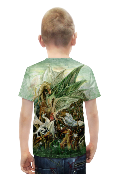 Заказать детскую футболку в Москве. Футболка с полной запечаткой для мальчиков На ветвях Дракона от hontor - готовые дизайны и нанесение принтов.