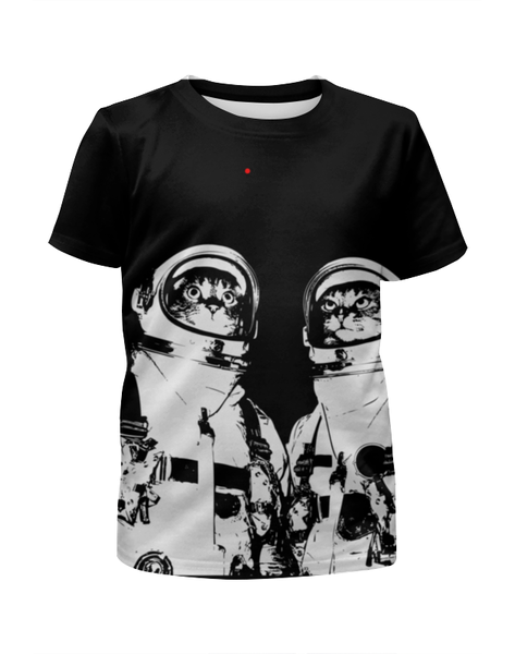 Заказать детскую футболку в Москве. Футболка с полной запечаткой для мальчиков Коты космонавты от printik - готовые дизайны и нанесение принтов.