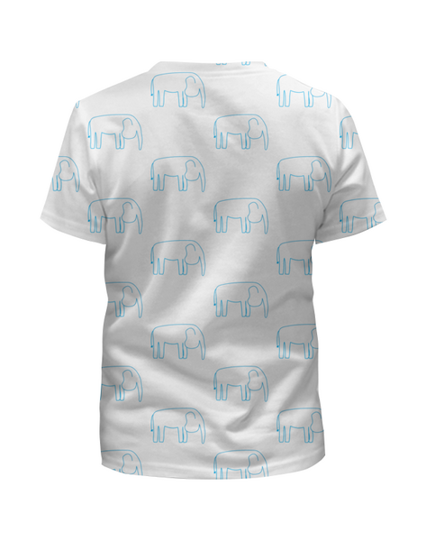 Заказать детскую футболку в Москве. Футболка с полной запечаткой для мальчиков Синий слон от Vadim Koval - готовые дизайны и нанесение принтов.