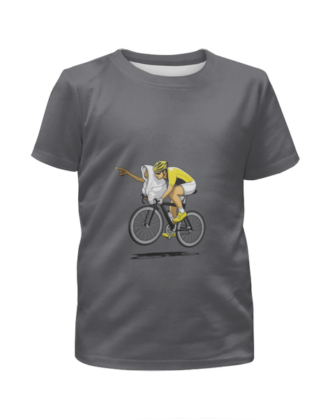 Заказать детскую футболку в Москве. Футболка с полной запечаткой для мальчиков Велосипедист  от ПРИНТЫ ПЕЧАТЬ  - готовые дизайны и нанесение принтов.