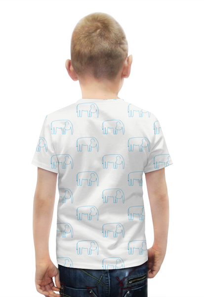 Заказать детскую футболку в Москве. Футболка с полной запечаткой для мальчиков Синий слон от Vadim Koval - готовые дизайны и нанесение принтов.