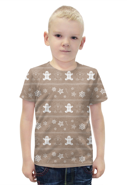 Заказать детскую футболку в Москве. Футболка с полной запечаткой для мальчиков печенье от THE_NISE  - готовые дизайны и нанесение принтов.