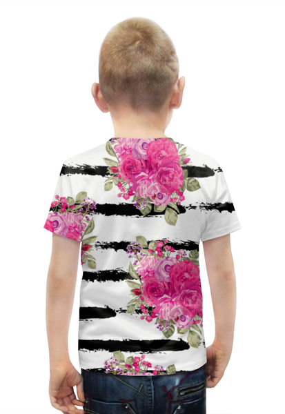 Заказать детскую футболку в Москве. Футболка с полной запечаткой для мальчиков цветы от THE_NISE  - готовые дизайны и нанесение принтов.