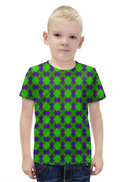 Заказать детскую футболку в Москве. Футболка с полной запечаткой для мальчиков Зеленая графика от THE_NISE  - готовые дизайны и нанесение принтов.