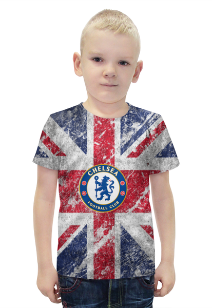Заказать детскую футболку в Москве. Футболка с полной запечаткой для мальчиков Челси от kenny - готовые дизайны и нанесение принтов.