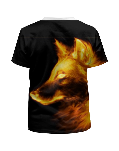 Заказать детскую футболку в Москве. Футболка с полной запечаткой для мальчиков огненный волк от sofia2003 - готовые дизайны и нанесение принтов.
