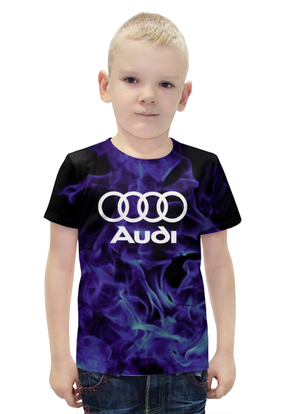 Заказать детскую футболку в Москве. Футболка с полной запечаткой для мальчиков Авто Audi от THE_NISE  - готовые дизайны и нанесение принтов.
