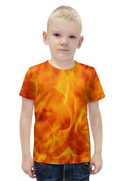 Заказать детскую футболку в Москве. Футболка с полной запечаткой для мальчиков FIRE ON FIRE от Jimmy Flash - готовые дизайны и нанесение принтов.