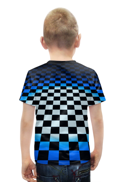 Заказать детскую футболку в Москве. Футболка с полной запечаткой для мальчиков Квадраты от THE_NISE  - готовые дизайны и нанесение принтов.