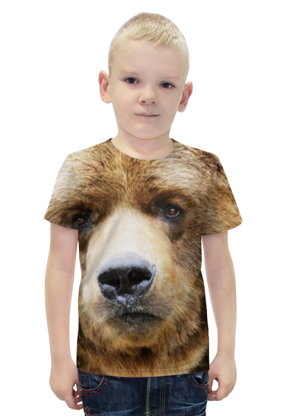 Заказать детскую футболку в Москве. Футболка с полной запечаткой для мальчиков медведь от cherdantcev - готовые дизайны и нанесение принтов.