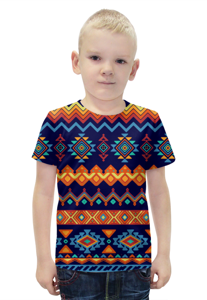Заказать детскую футболку в Москве. Футболка с полной запечаткой для мальчиков Этнический узор от Yaroslava - готовые дизайны и нанесение принтов.