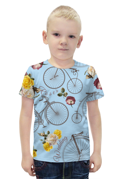 Заказать детскую футболку в Москве. Футболка с полной запечаткой для мальчиков Велосипед от Ирина - готовые дизайны и нанесение принтов.