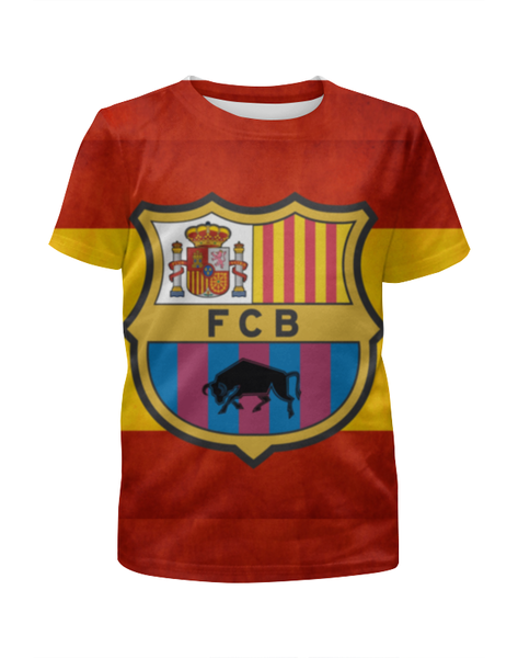 Заказать детскую футболку в Москве. Футболка с полной запечаткой для мальчиков Барселона от cherdantcev - готовые дизайны и нанесение принтов.